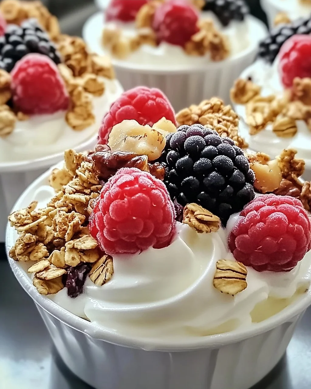 5-Zutaten Gefrorene Joghurt Granola Bissen für Snacks