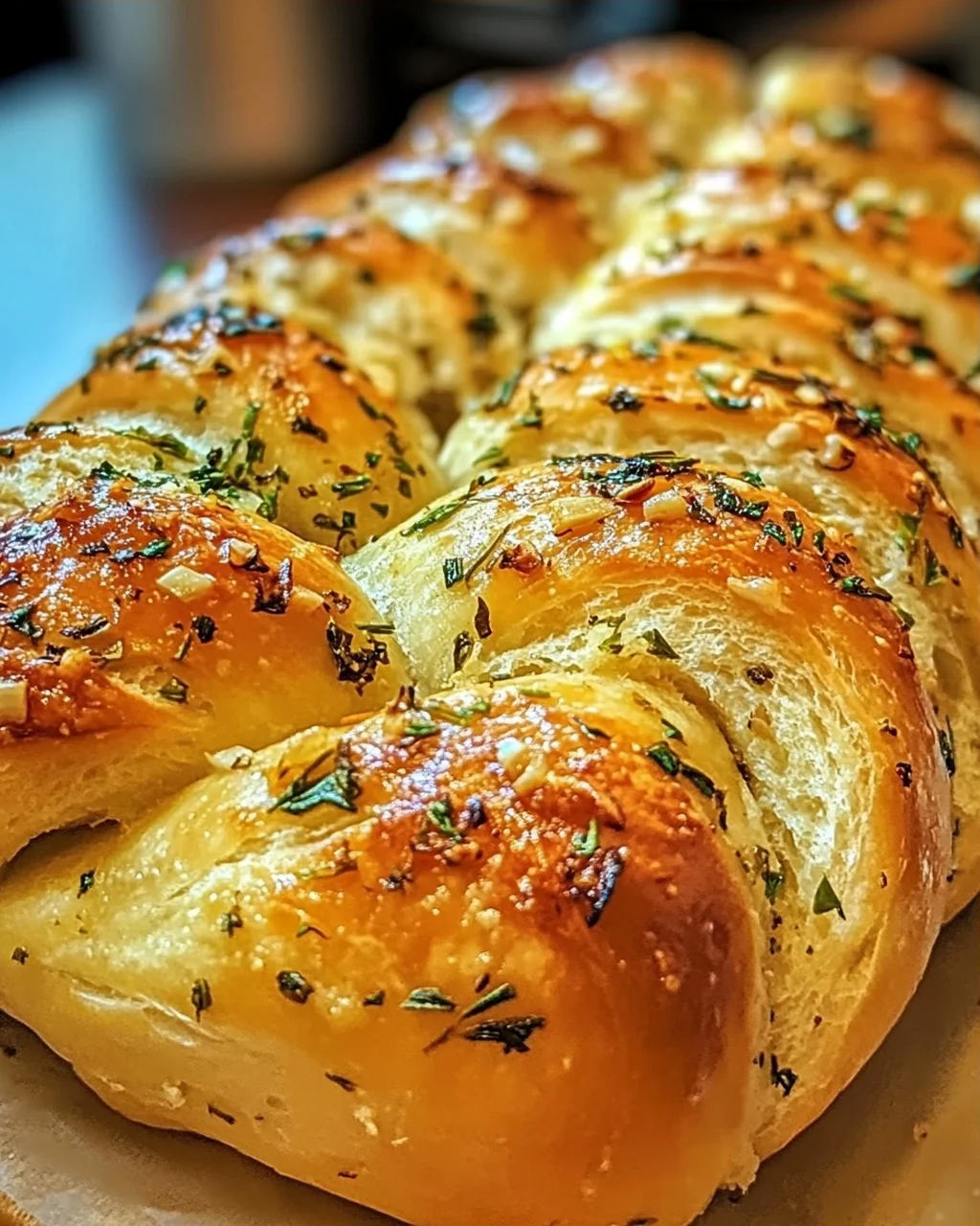 Aromatisches Knoblauch-Kräuter Zopfbrot für Genießer