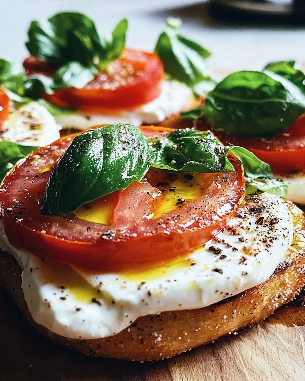 Bagel mit Tomate und Mozzarella