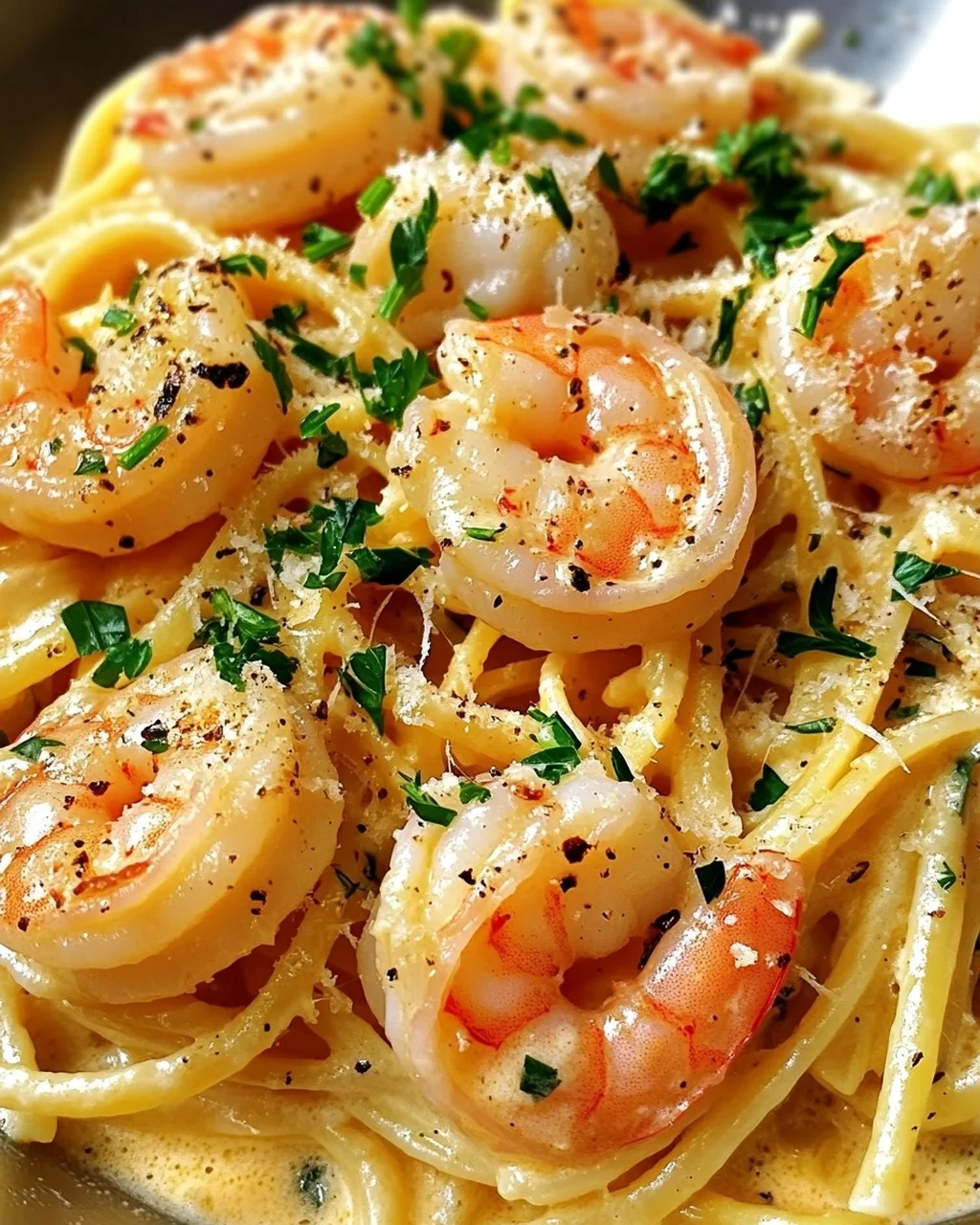 Cremige Garnelenpasta