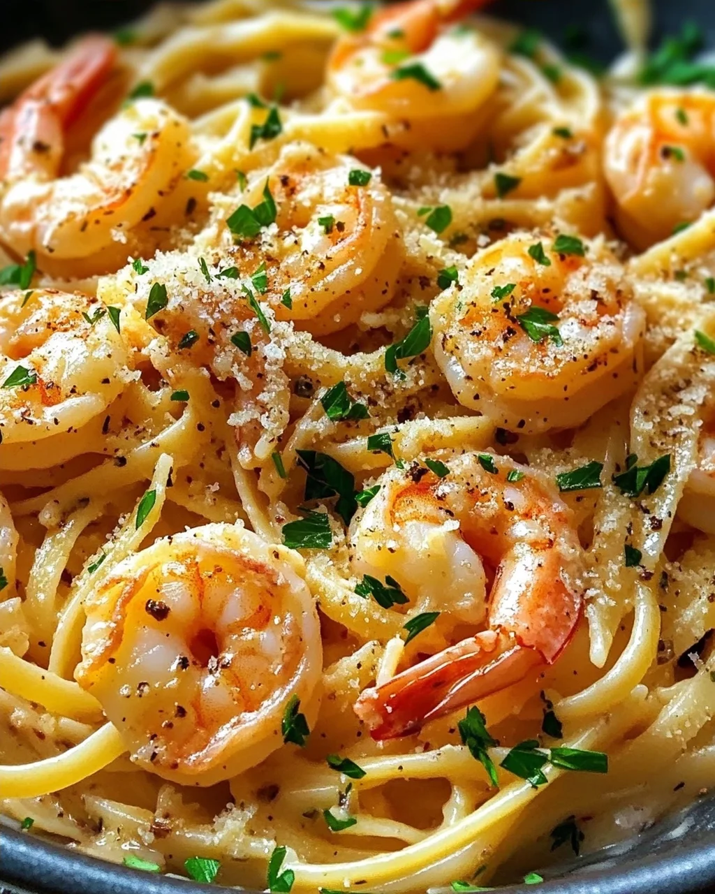 Cremige Garnelenpasta