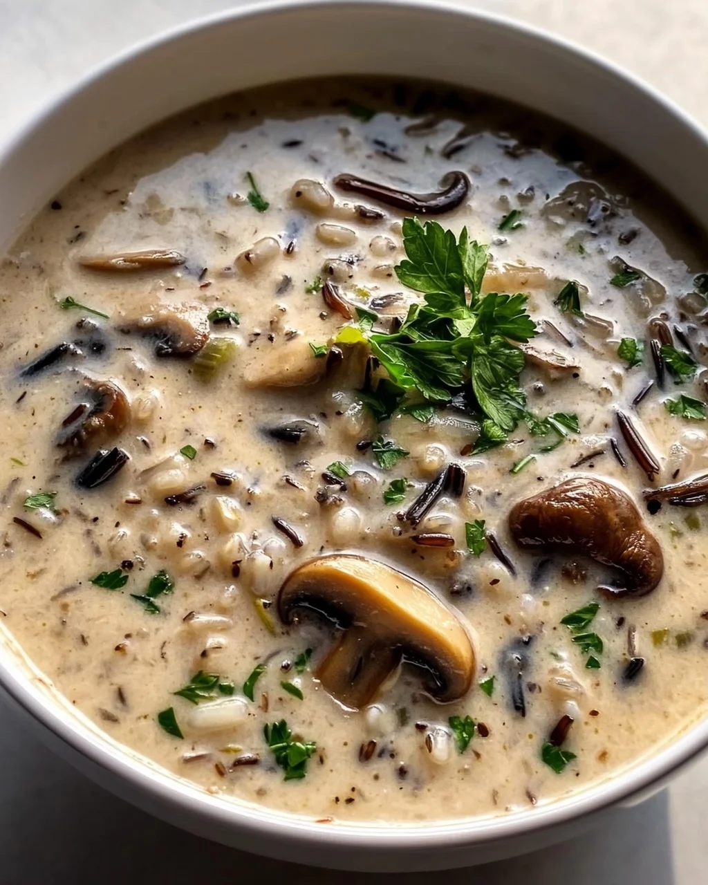 Cremige Pilz-Wildreis Suppe Rezept – Einfach & Lecker!