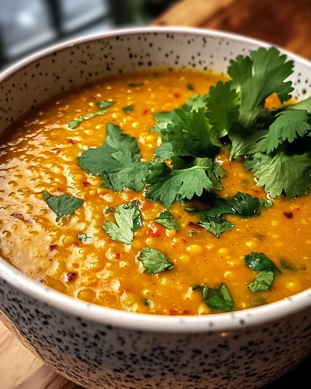 Cremige Thai Kokos Rote Linsensuppe