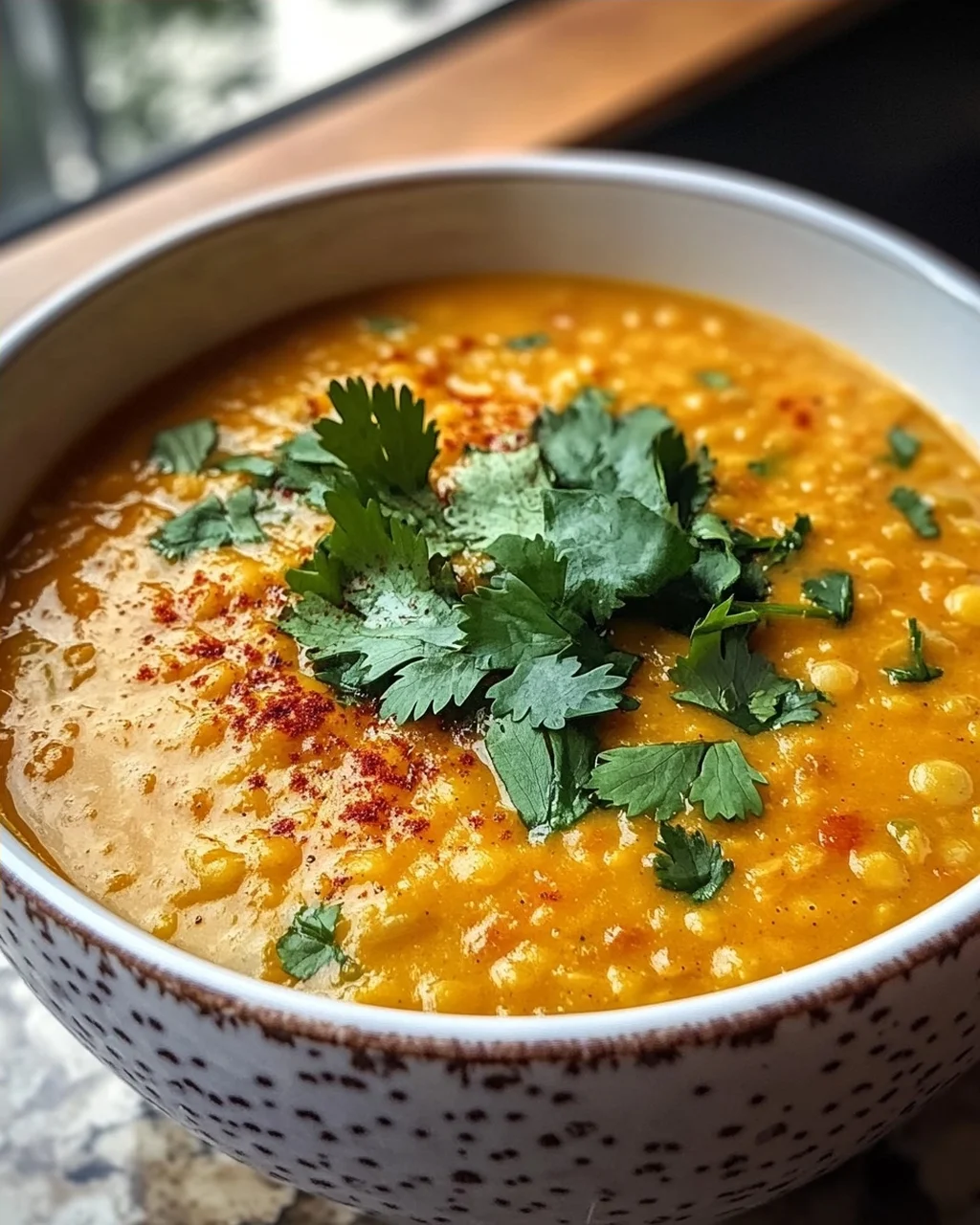 Cremige Thai Kokos Rote Linsensuppe