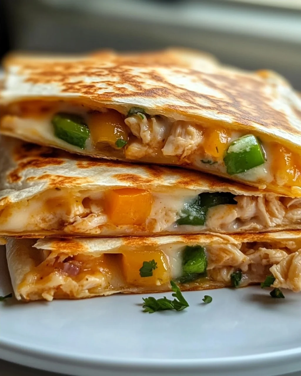 Crispy Low Carb High Protein Chicken Ranch Quesadilla