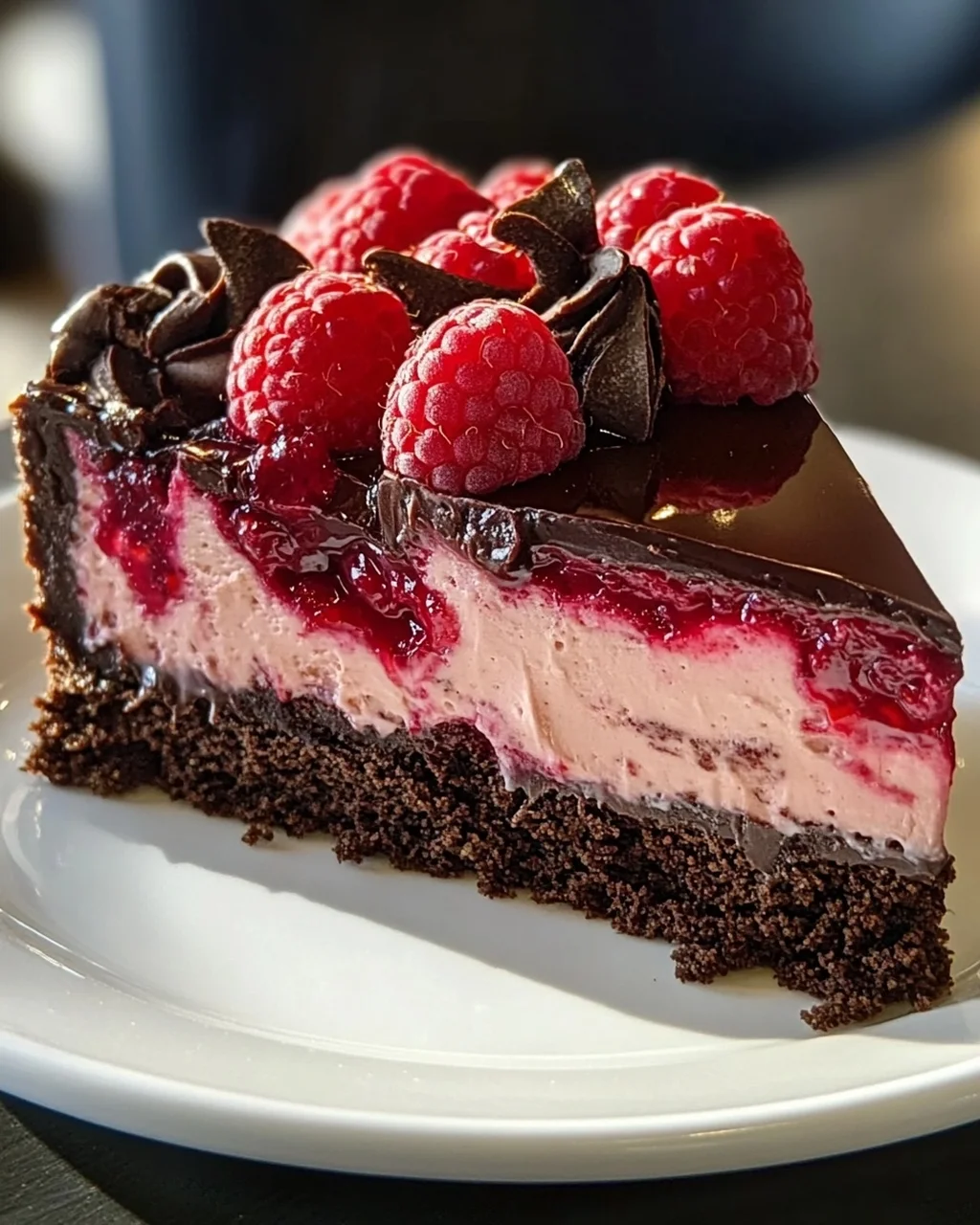 Dunkle Schoko Himbeer Cheesecake Rezept – unwiderstehlich gut!