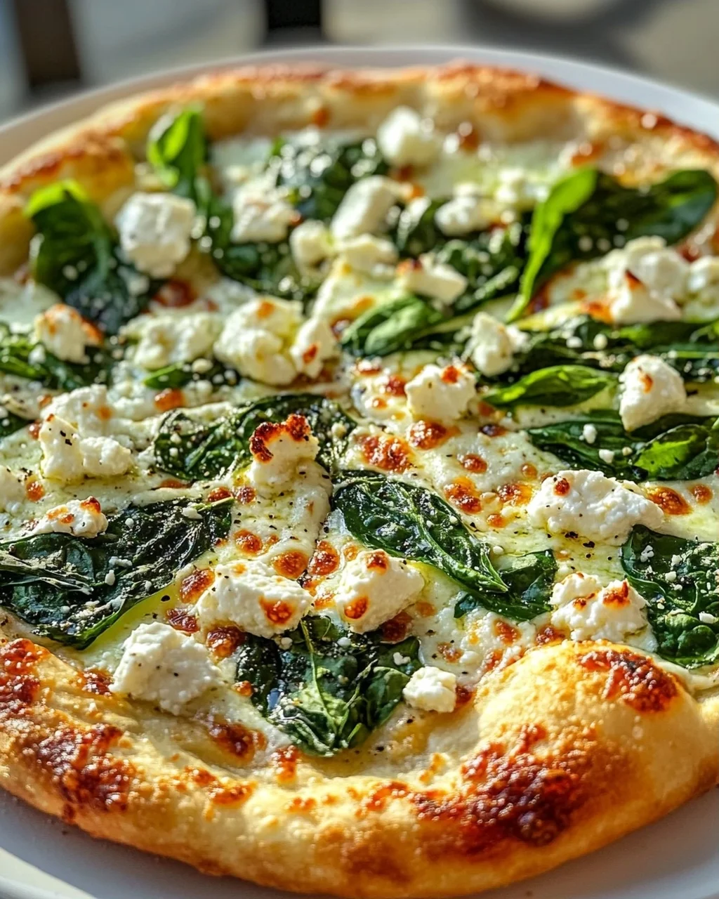 Griechische Pizza: Gerösteter Knoblauch & Spinat Genuss!