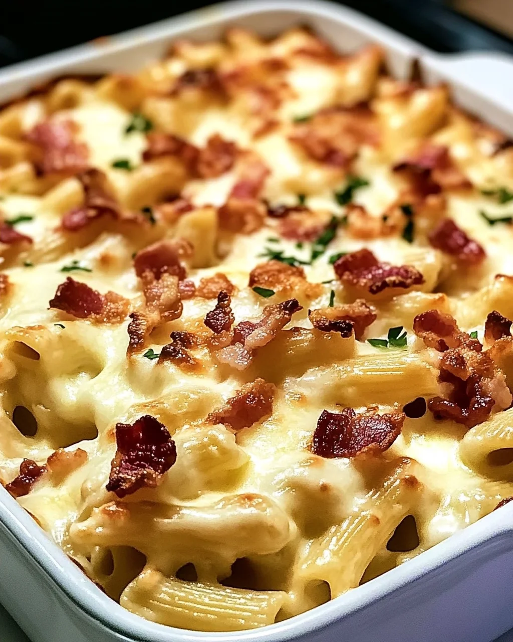 Hühnchen Ranch Nudelauflauf für die Familie