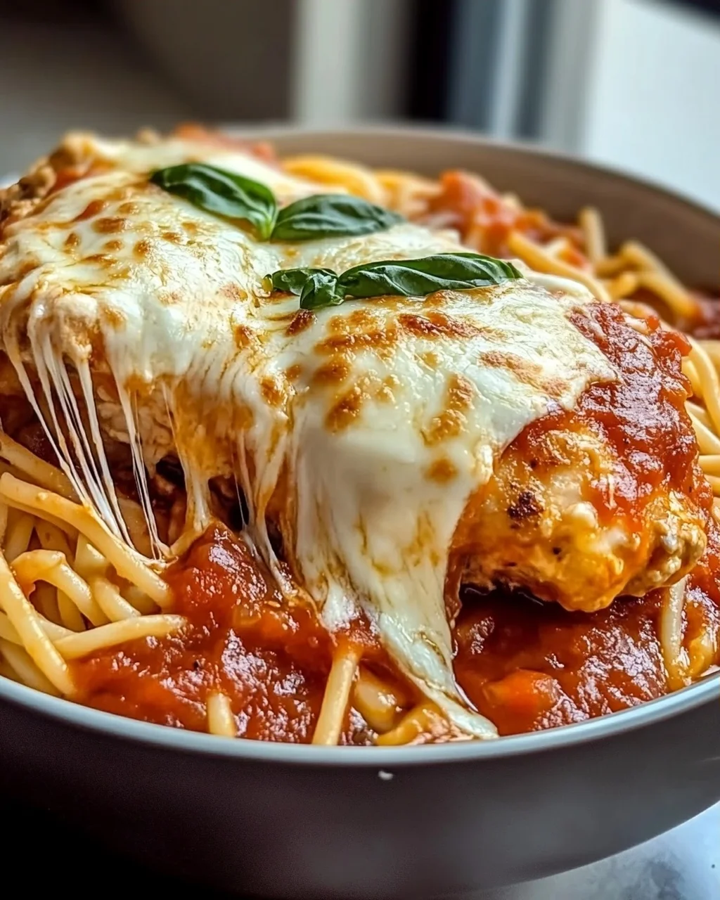 Hüttenkäse Hähnchen Parm Bowl für den schnellen Genuss