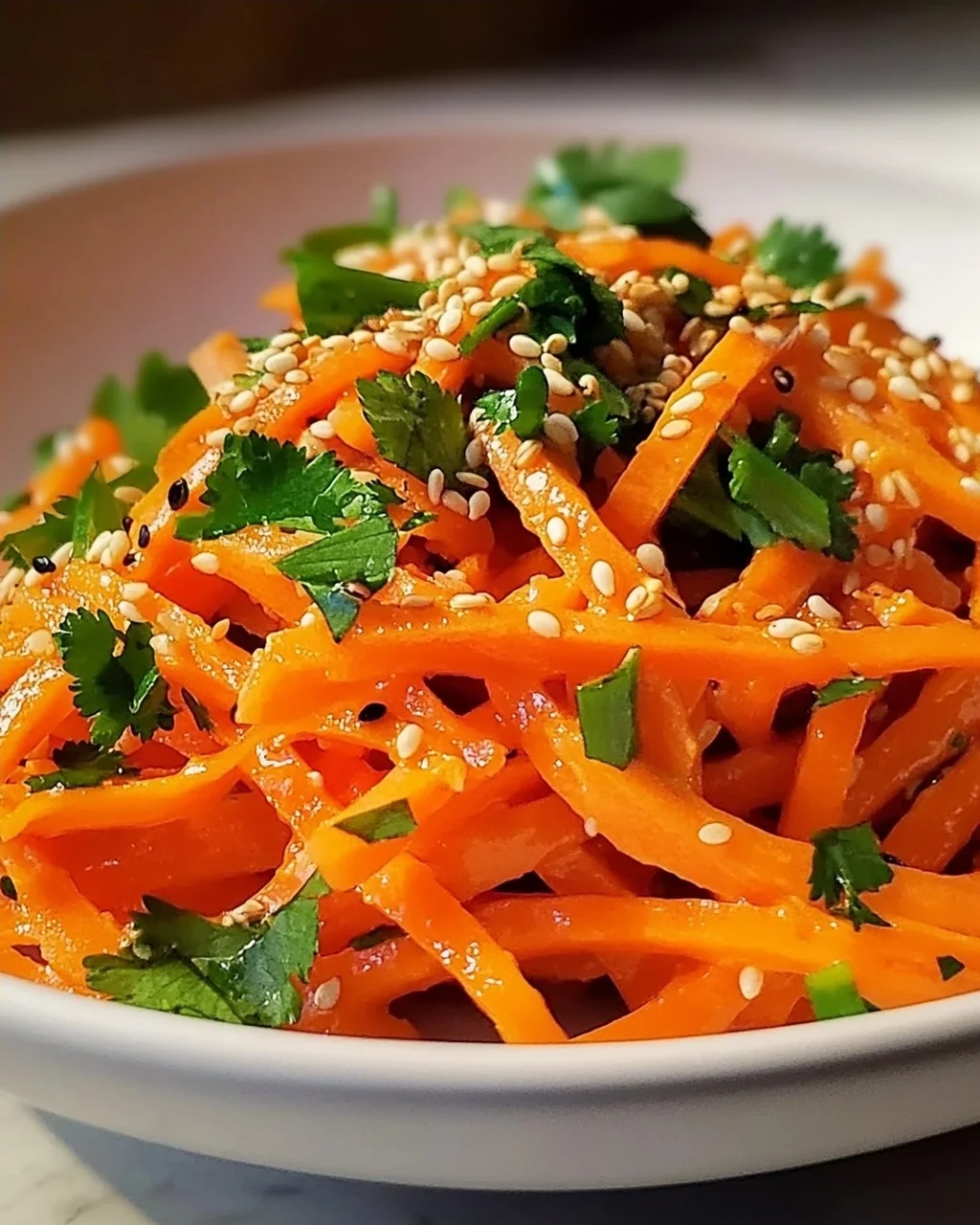 Karottensalat mit Ingwer-Sesam-Dressing – Lecker und gesund!