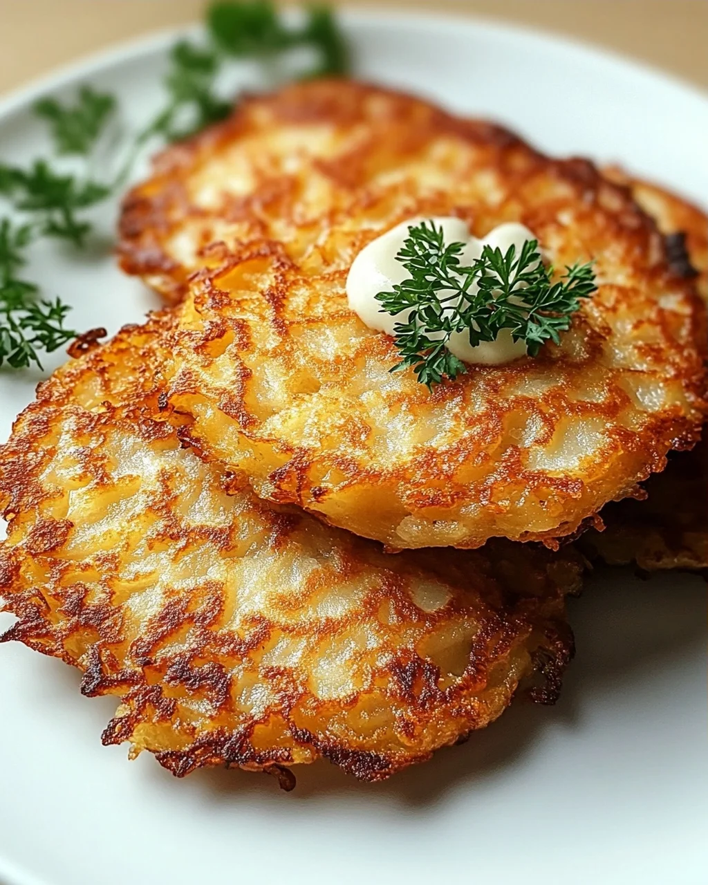 Kartoffelpuffer ohne Fett aus der Heißluftfritteuse