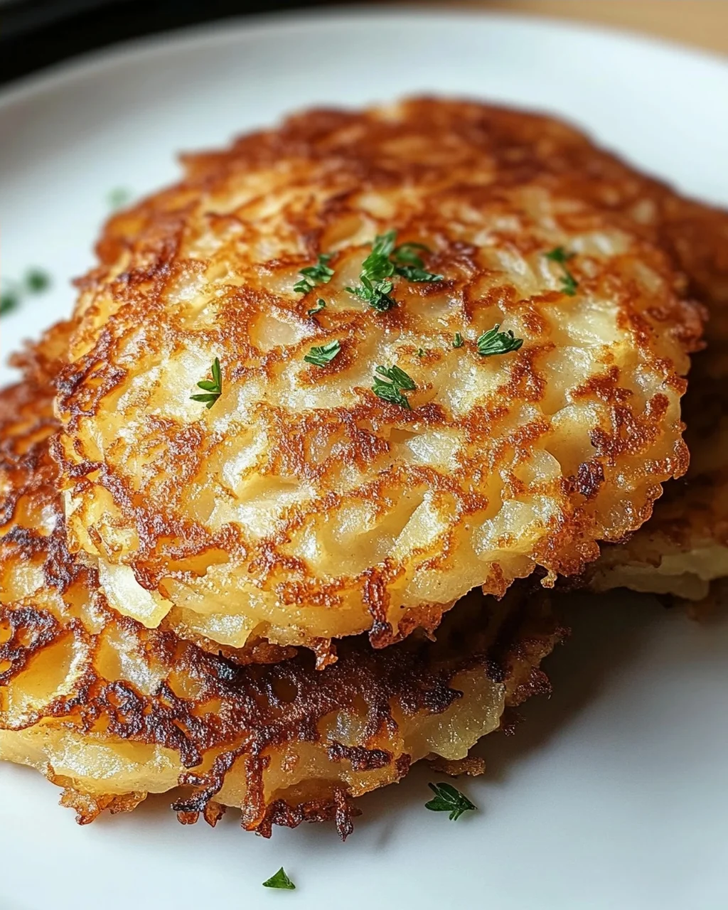 Kartoffelpuffer ohne Fett aus der Heißluftfritteuse