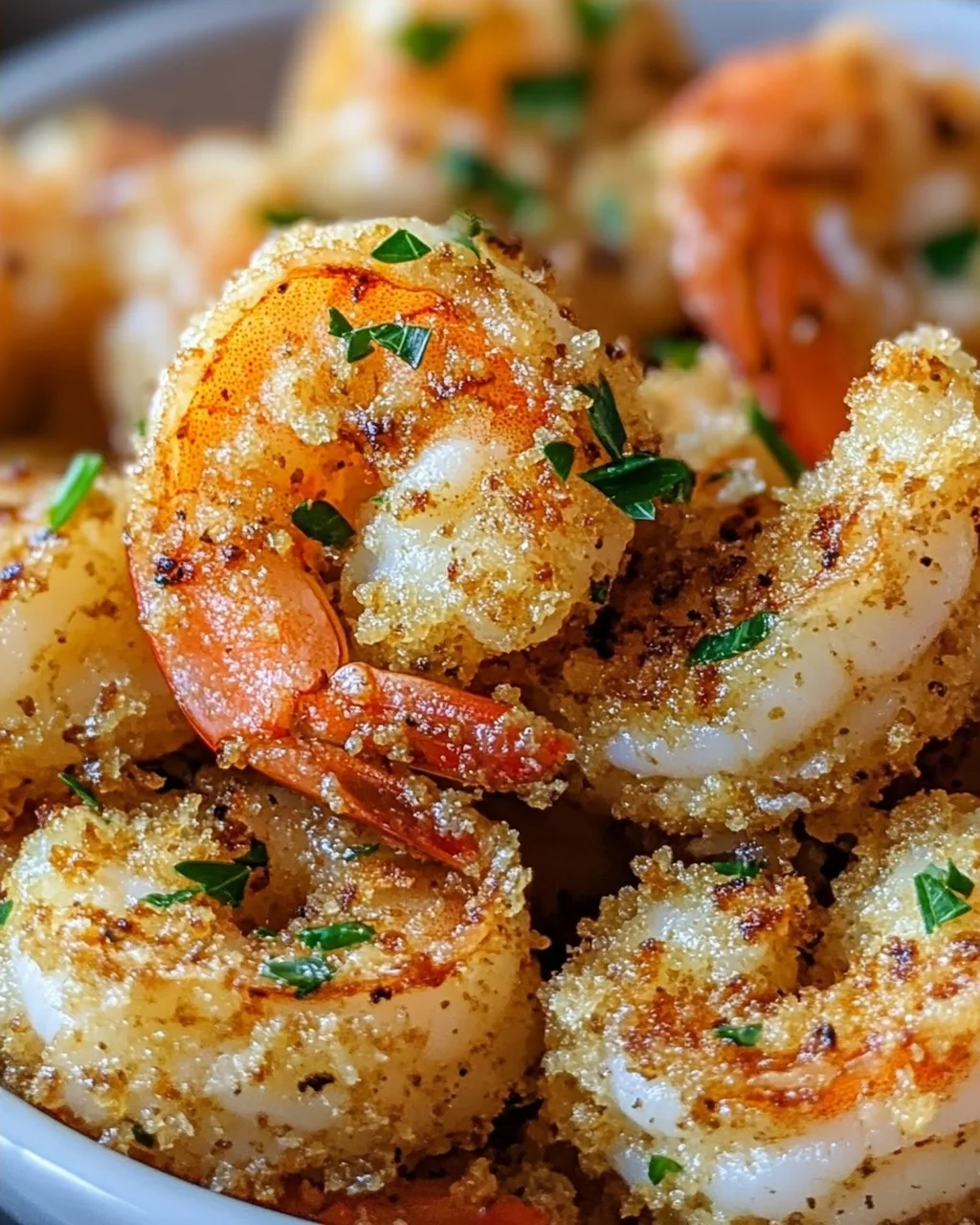 Knoblauch Parmesan Garnelen aus der Heißluftfritteuse