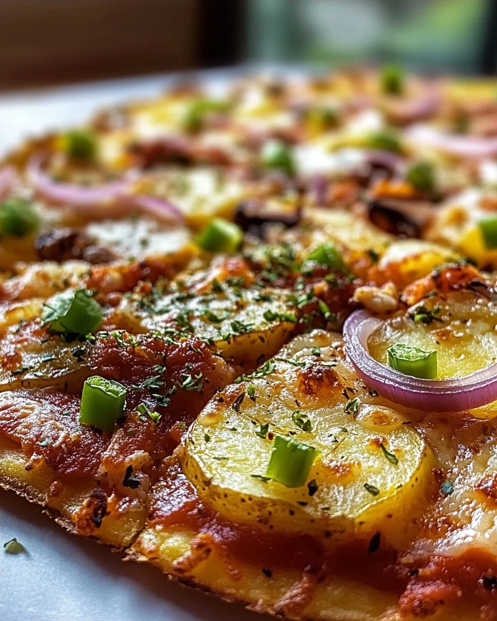 Knusprige Kartoffelpizza vom Blech: Schnell & unglaublich lecker