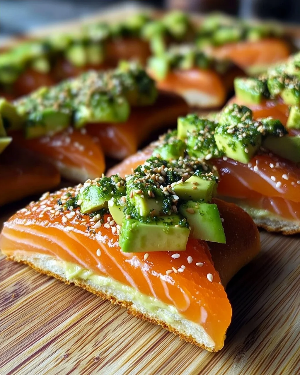 Lachs Avocado Laugenstange mit Topping