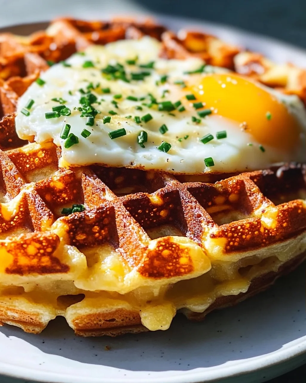 Lecker: Ei & Käse Hash Brown Waffeln – Perfektes Frühstück!