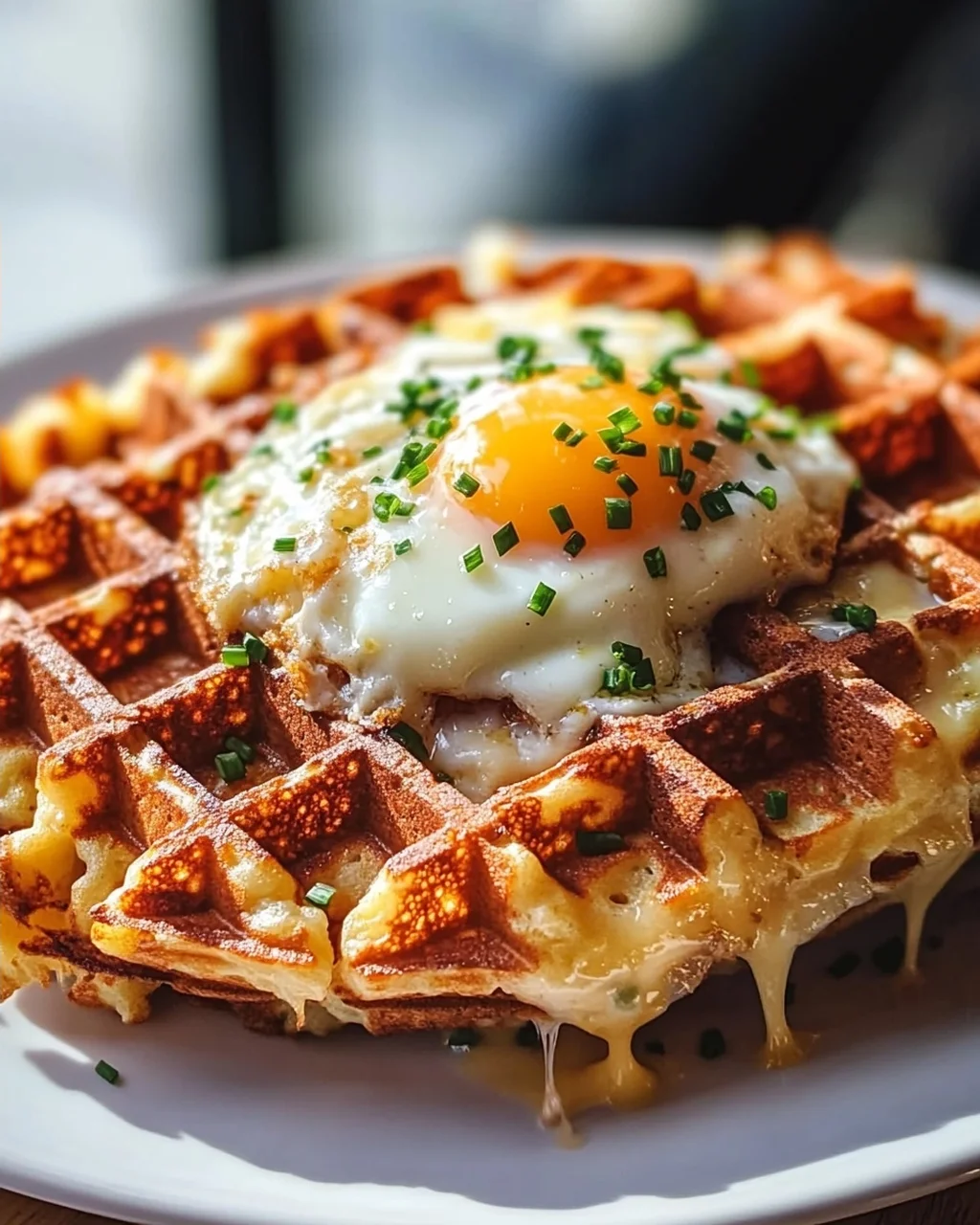 Lecker: Ei & Käse Hash Brown Waffeln – Perfektes Frühstück!