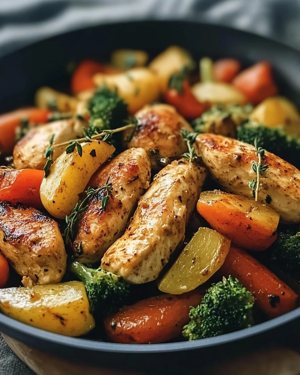 Leckere Low Carb Hähnchenpfanne mit Gemüse Rezept