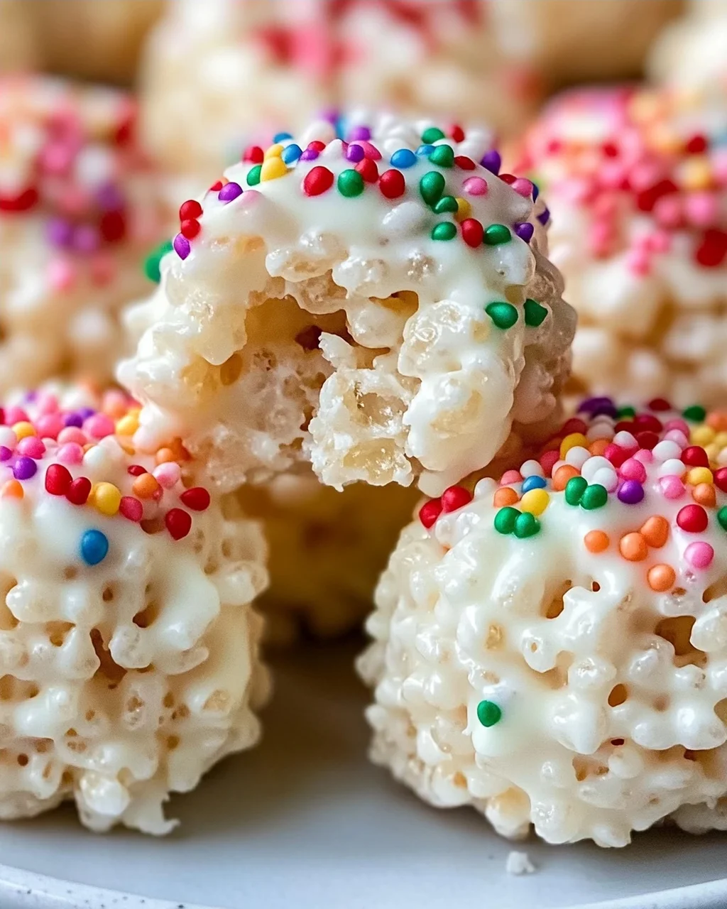 Leckere White Chocolate Rice Krispie Balls selbstgemacht!