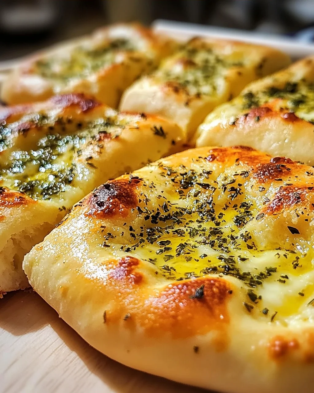 Leckeres Pizzabrot mit Knoblauch und Kräutern Rezept