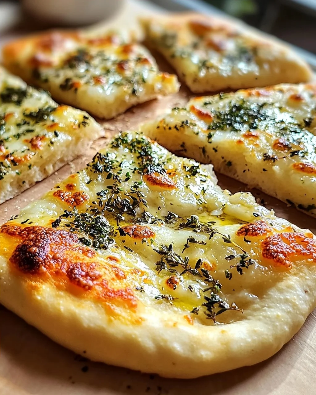 Leckeres Pizzabrot mit Knoblauch und Kräutern Rezept