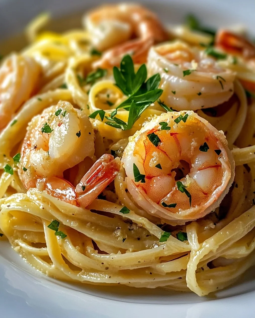 Lemon Herb Shrimp Linguine With Crème Fraîche Recipe