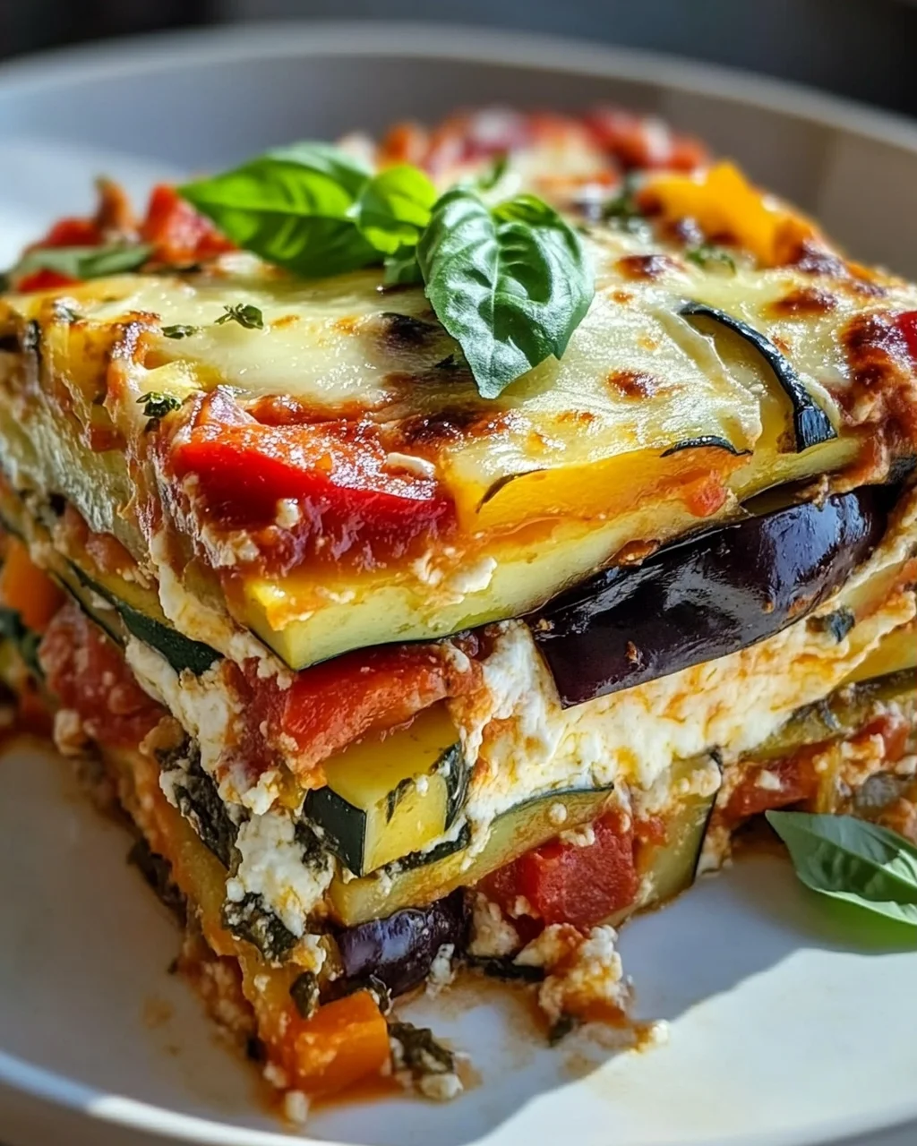 Mediterrane Gemüse-Lasagne mit cremiger Ricotta genießen
