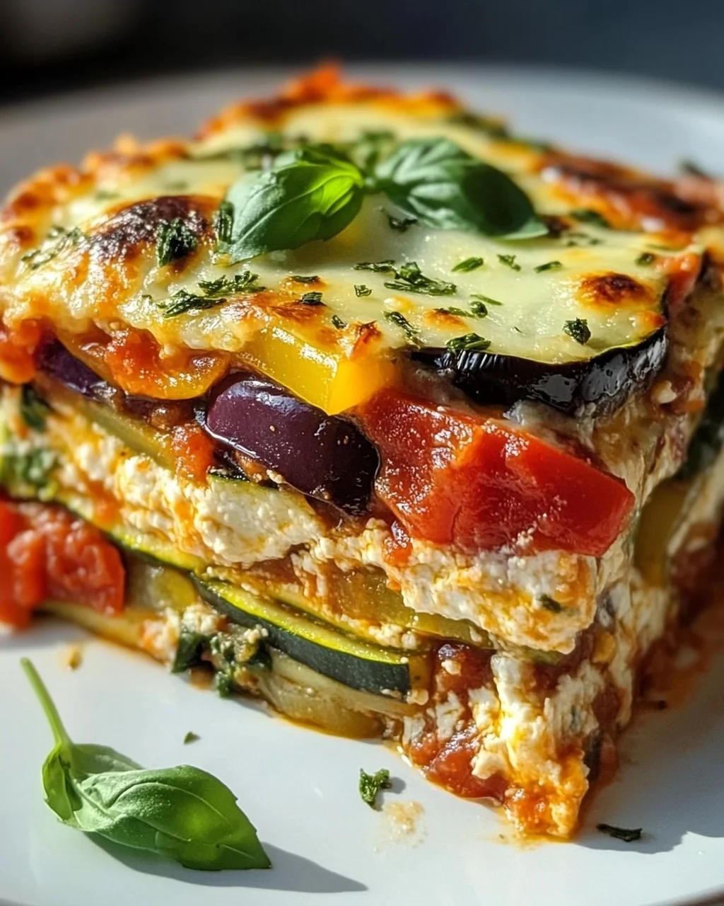 Mediterrane Gemüse-Lasagne mit cremiger Ricotta genießen