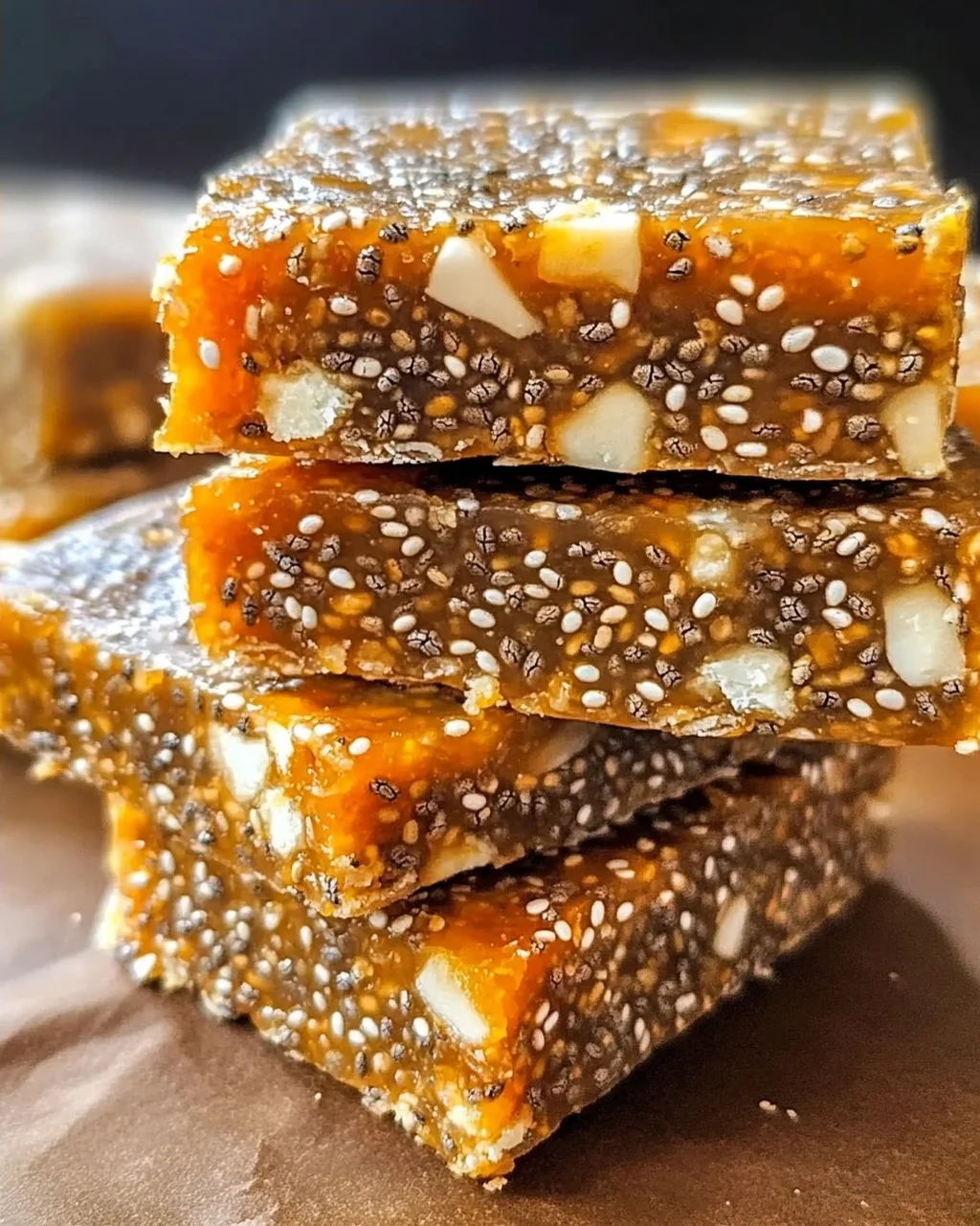 No-Bake Aprikosen Chia Energieriegel für schnelle Snacks