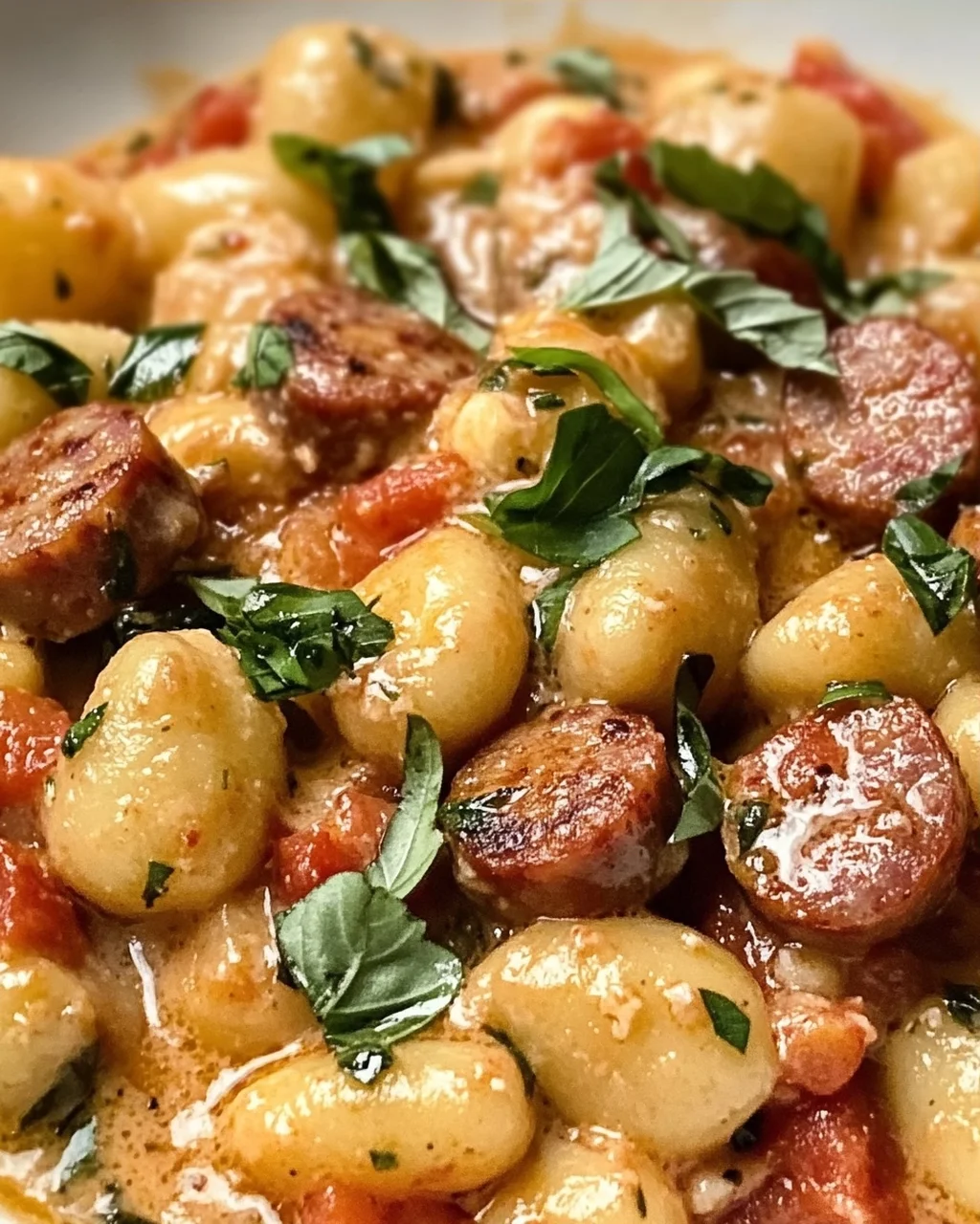 Pfannen-Cremige Gnocchi mit Wurst in 30 Minuten