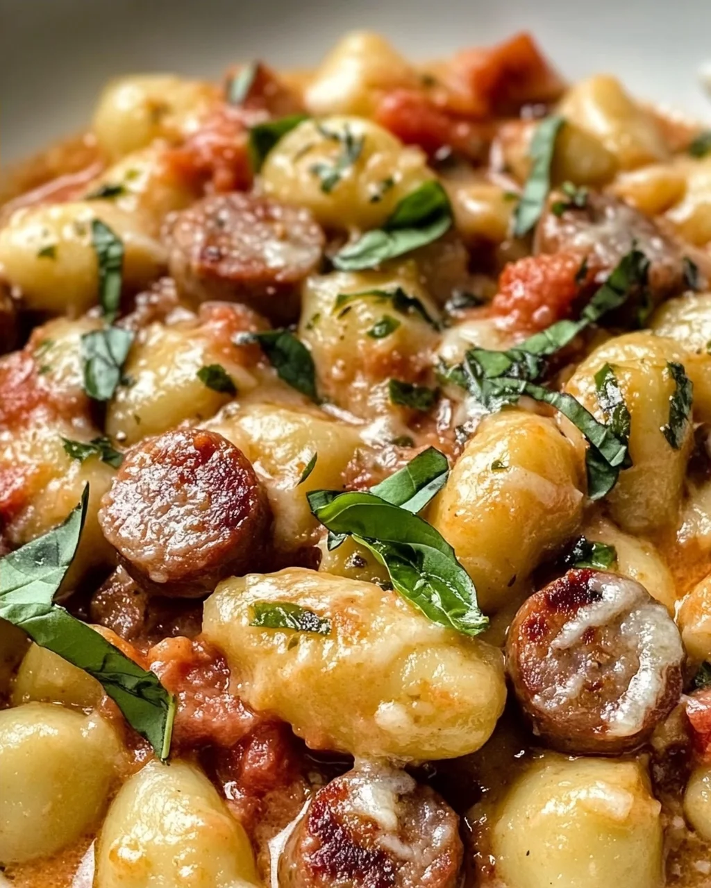 Pfannen-Cremige Gnocchi mit Wurst in 30 Minuten