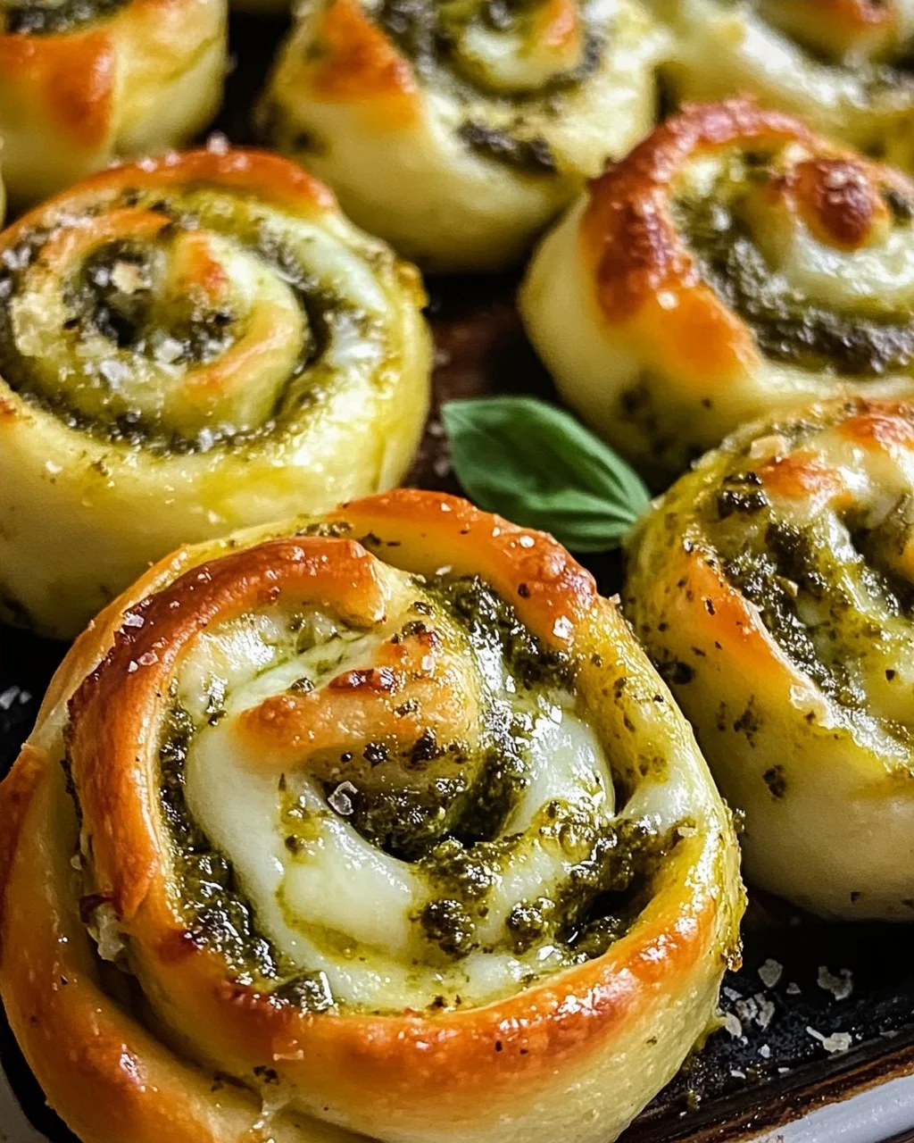 Pizzaschnecken: Pesto, Mozzarella – einfach unwiderstehlich!