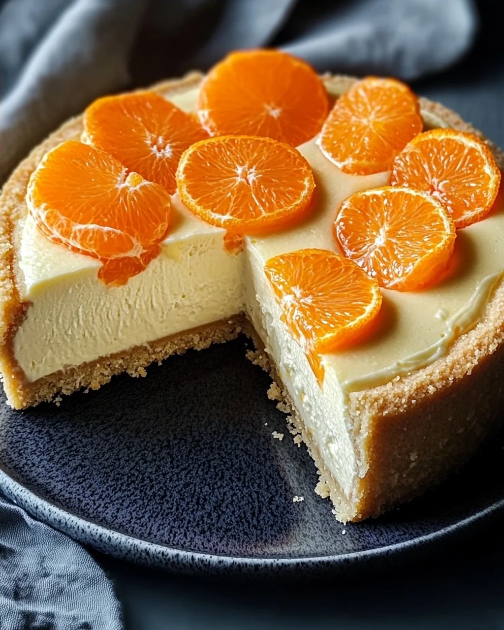 Quarkkuchen mit Mandarinen