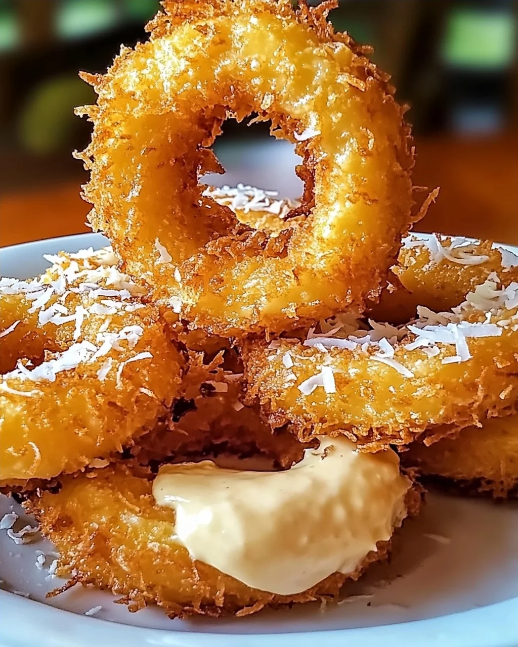Rum-getränkte frittierte Ananas für jeden Anlass