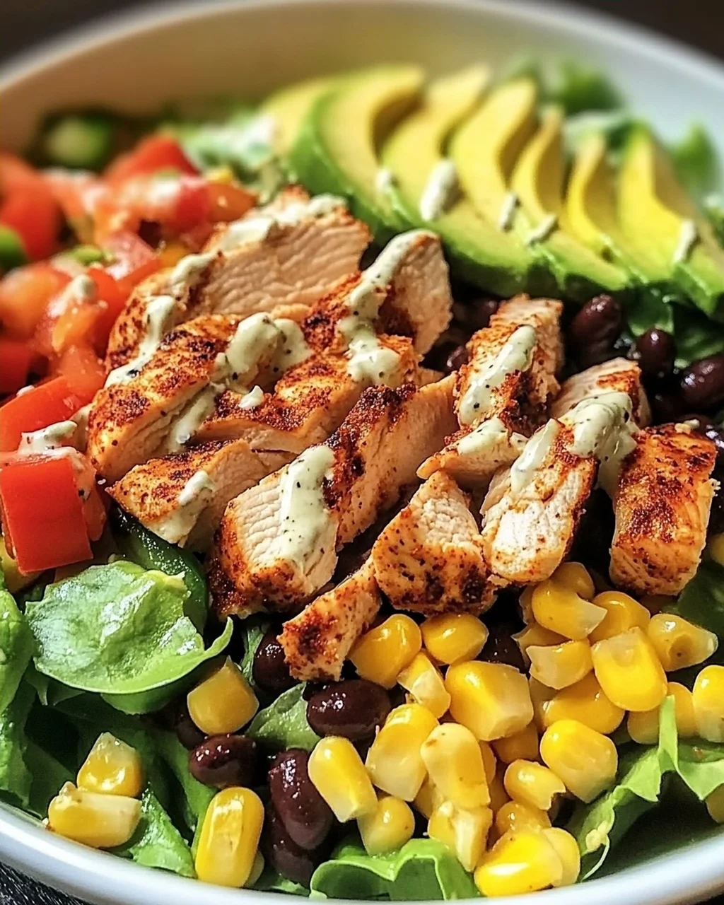 Schneller Southwest-Hähnchensalat