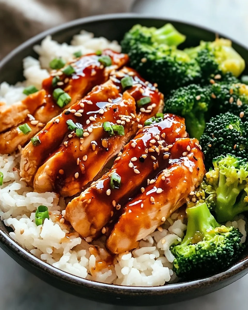 Sticky Chicken Bowls: Saftig, süß-würzig & einfach perfekt.