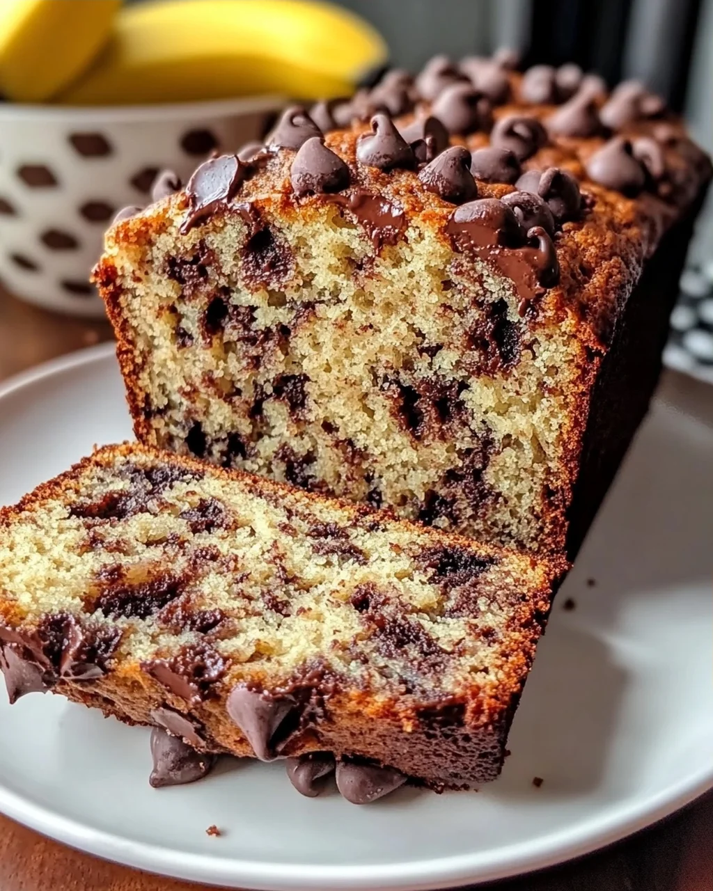 Süßes Schokoladenstückchen-Bananenbrot für Muffin-Liebe
