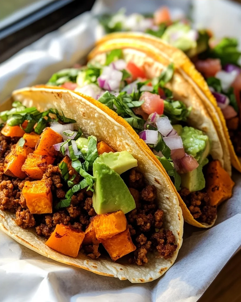 Süßkartoffel Hackfleisch Tacos: Frisch & Lecker mit Salat