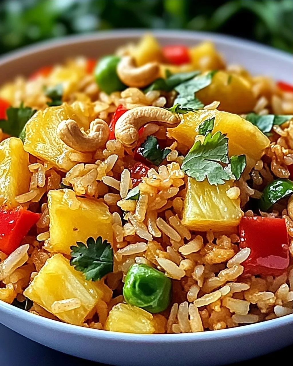 Thailändischer Ananas gebratener Reis für jeden Tag