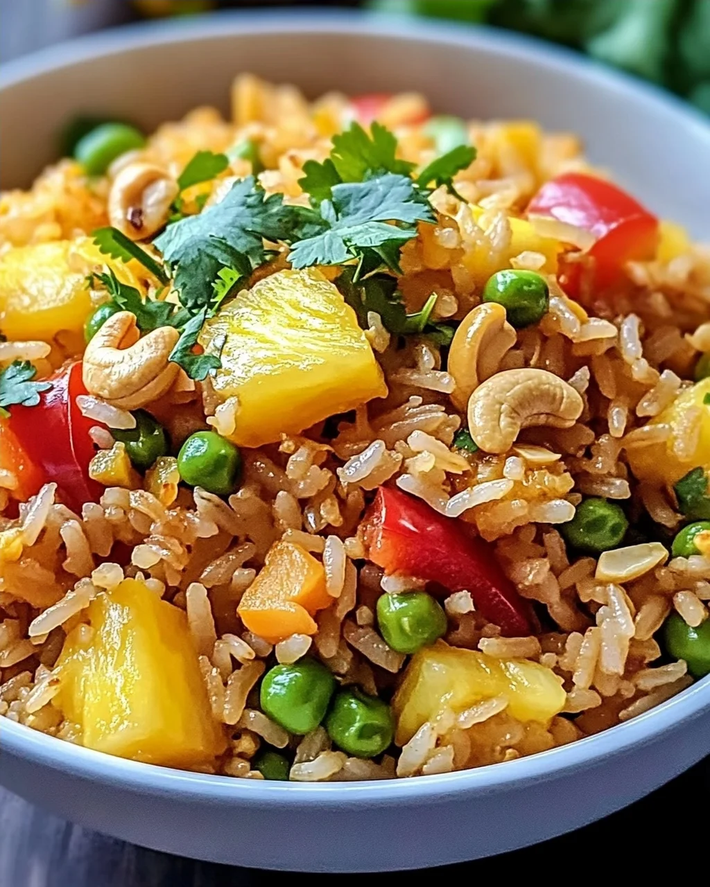 Thailändischer Ananas gebratener Reis für jeden Tag