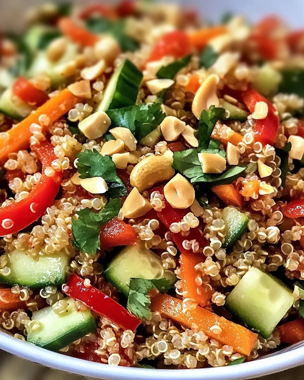 Thailändischer Quinoa Crunch Salat für jeden Tag