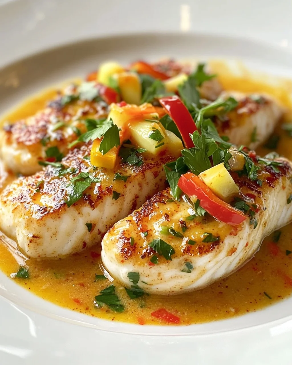 Tropischer Zackenbarsch mit würziger Kokosnuss-Sauce Rezept