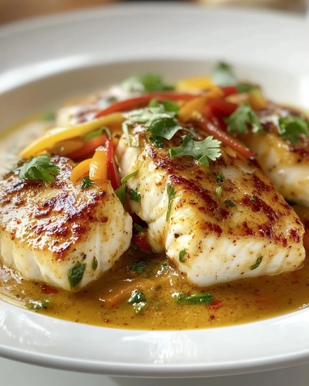 Tropischer Zackenbarsch mit würziger Kokosnuss-Sauce Rezept