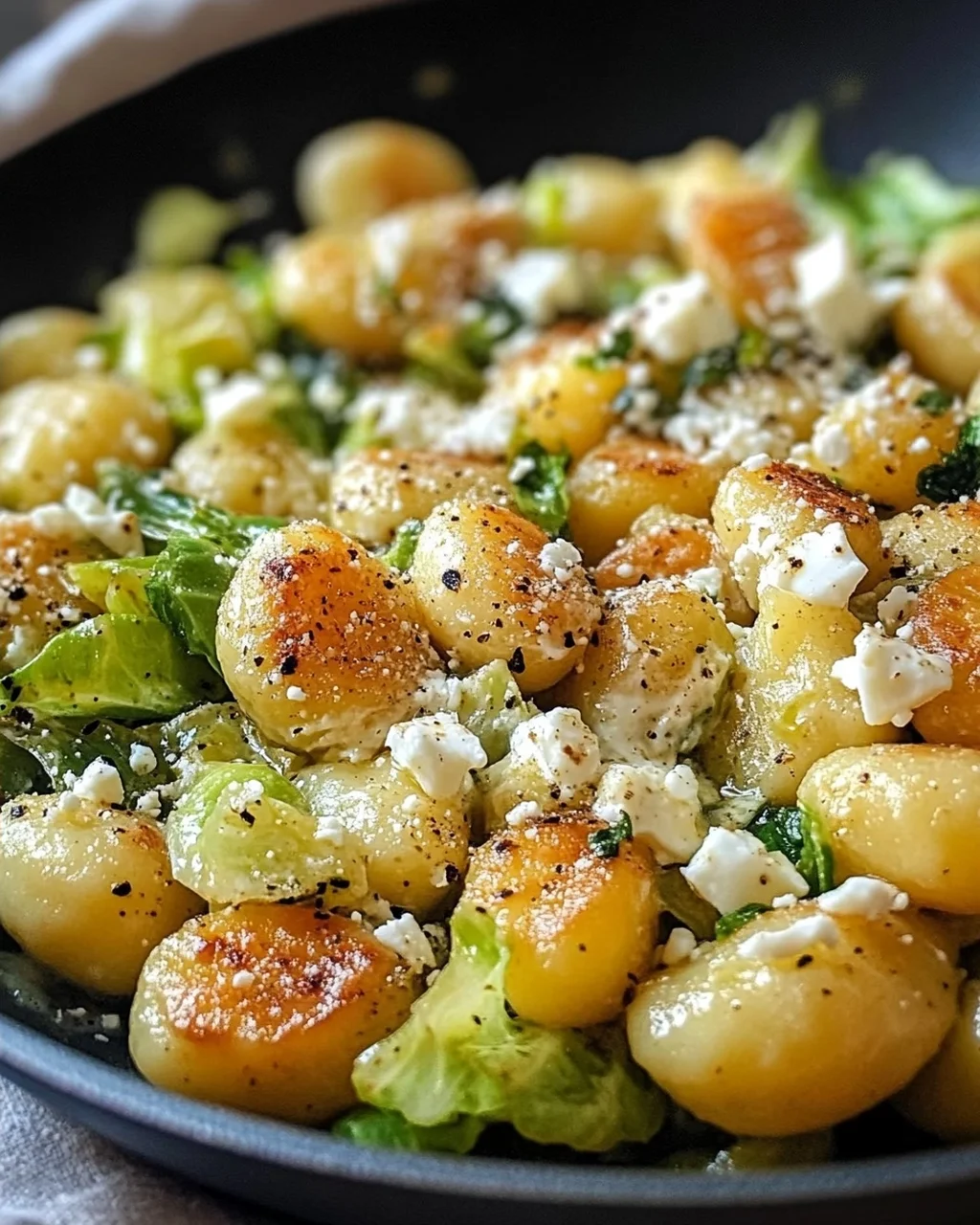 Vegetarische Gnocchi Pfanne mit Spitzkohl